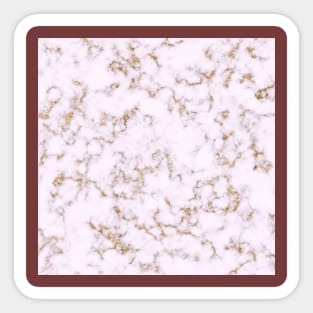 gold pink rose marble Sticker